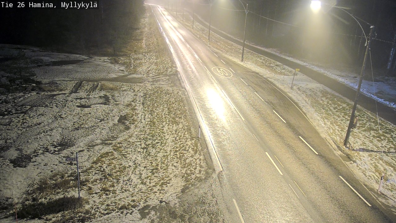 Weather Camera Image Väg 26 Hamina, Myllykylä, Hamina, Kymenlaakso