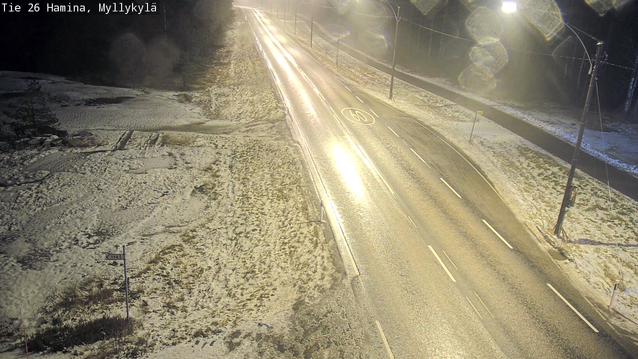 Weather Camera Image Väg 26 Hamina, Myllykylä, Hamina, Kymenlaakso