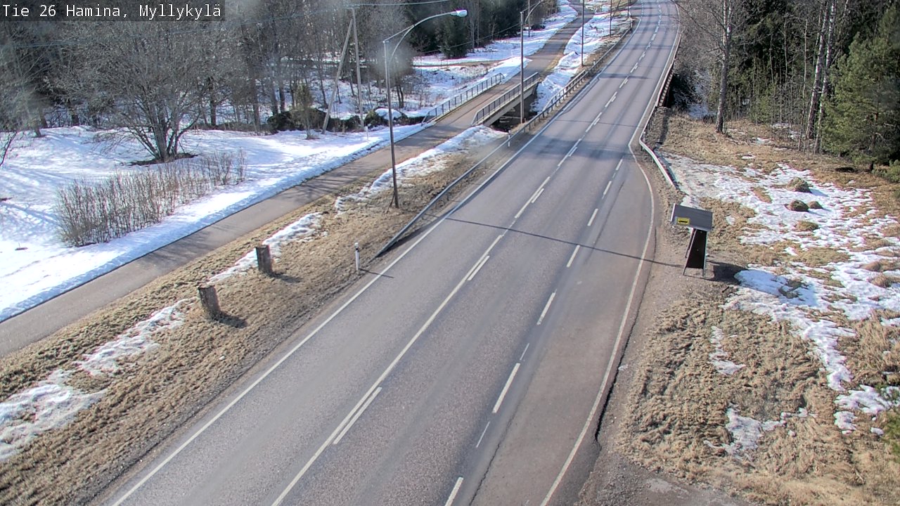 Weather Camera Image Väg 26 Hamina, Myllykylä, Hamina, Kymenlaakso