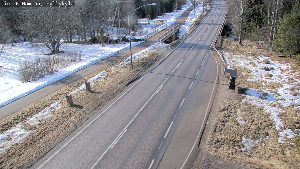 Weather Camera Image Väg 26 Hamina, Myllykylä, Hamina, Kymenlaakso