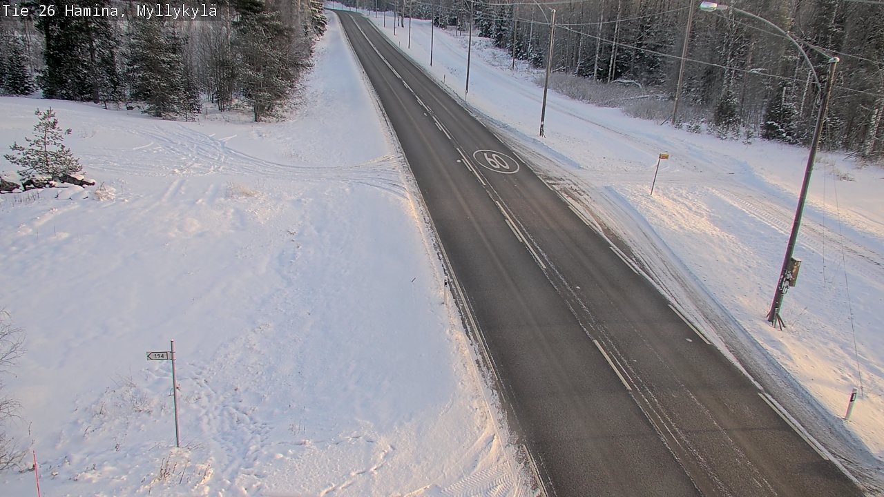 Weather Camera Image Väg 26 Hamina, Myllykylä, Hamina, Kymenlaakso
