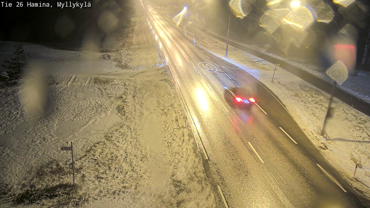 Weather Camera Image Väg 26 Hamina, Myllykylä, Hamina, Kymenlaakso