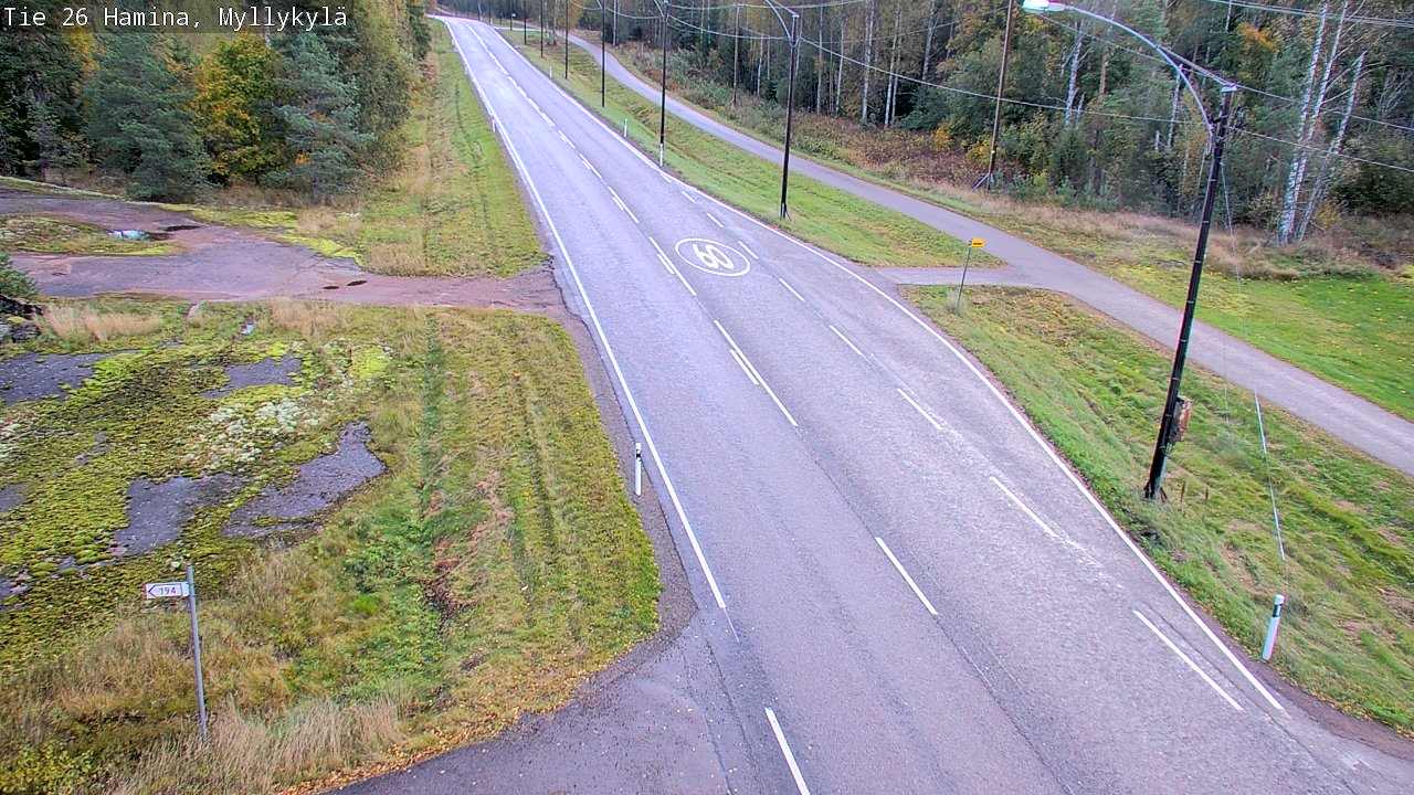 Weather Camera Image Road 26 Hamina, Myllykylä, Hamina, Kymenlaakso