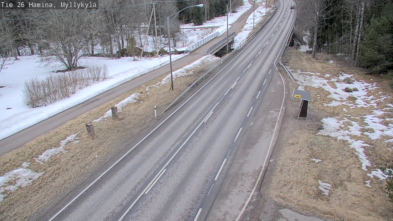 Weather Camera Image Road 26 Hamina, Myllykylä, Hamina, Kymenlaakso
