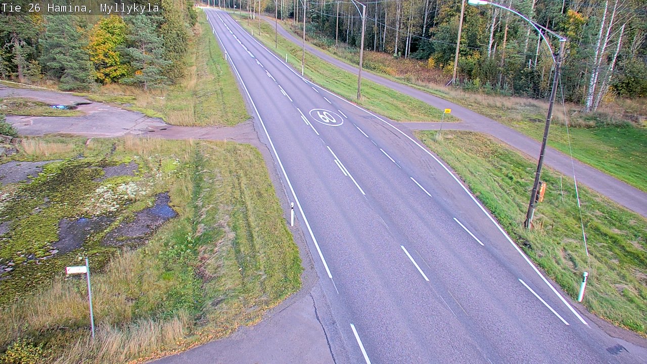 Weather Camera Image Road 26 Hamina, Myllykylä, Hamina, Kymenlaakso