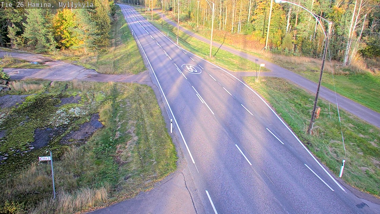 Weather Camera Image Road 26 Hamina, Myllykylä, Hamina, Kymenlaakso