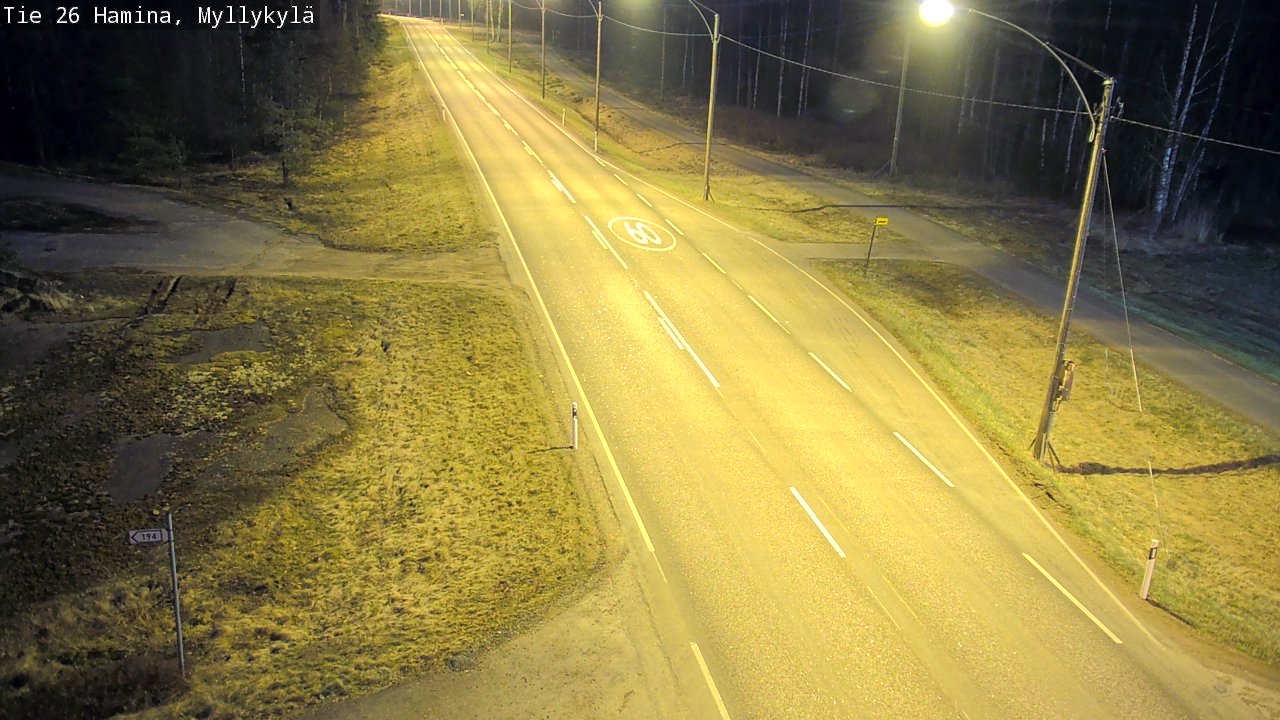 Weather Camera Image Road 26 Hamina, Myllykylä, Hamina, Kymenlaakso