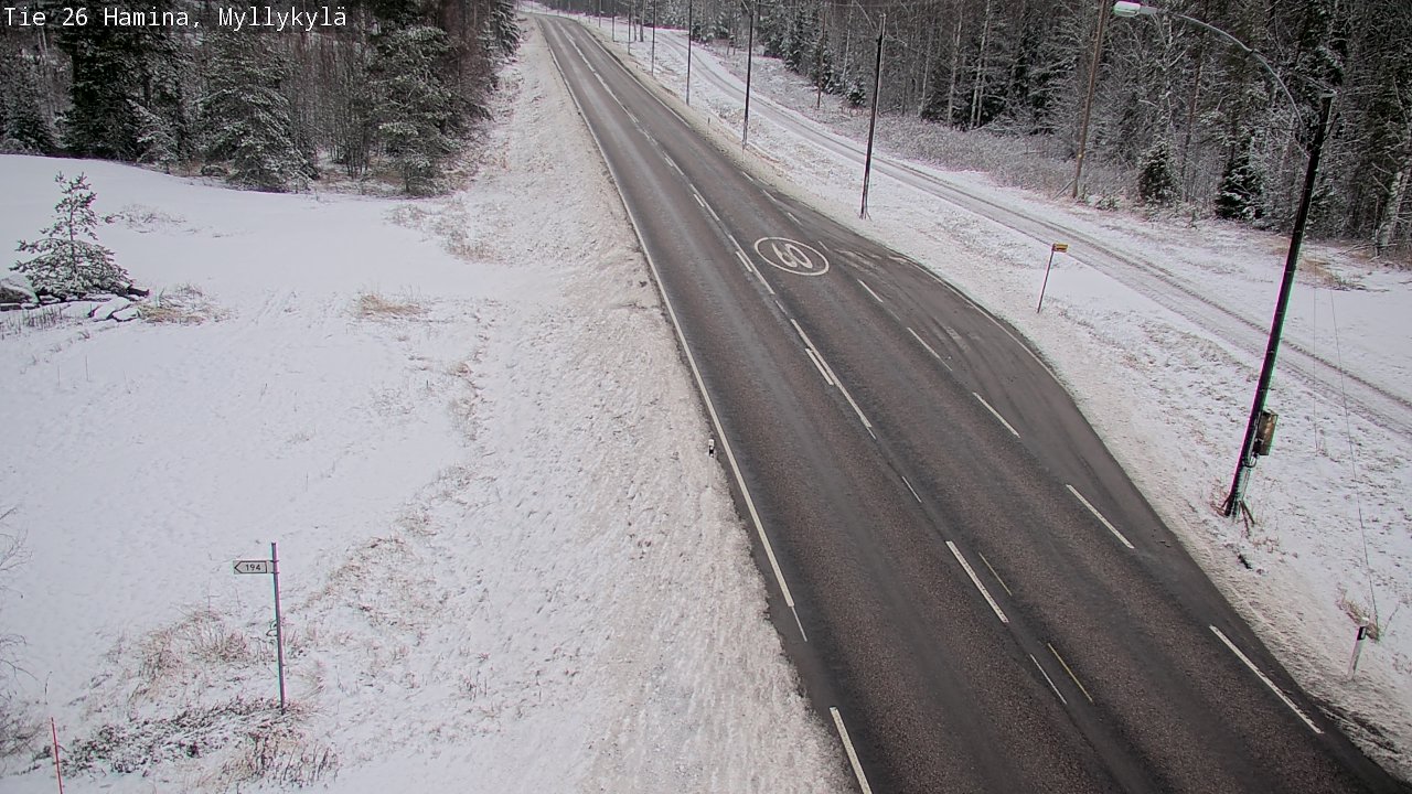 Weather Camera Image Road 26 Hamina, Myllykylä, Hamina, Kymenlaakso