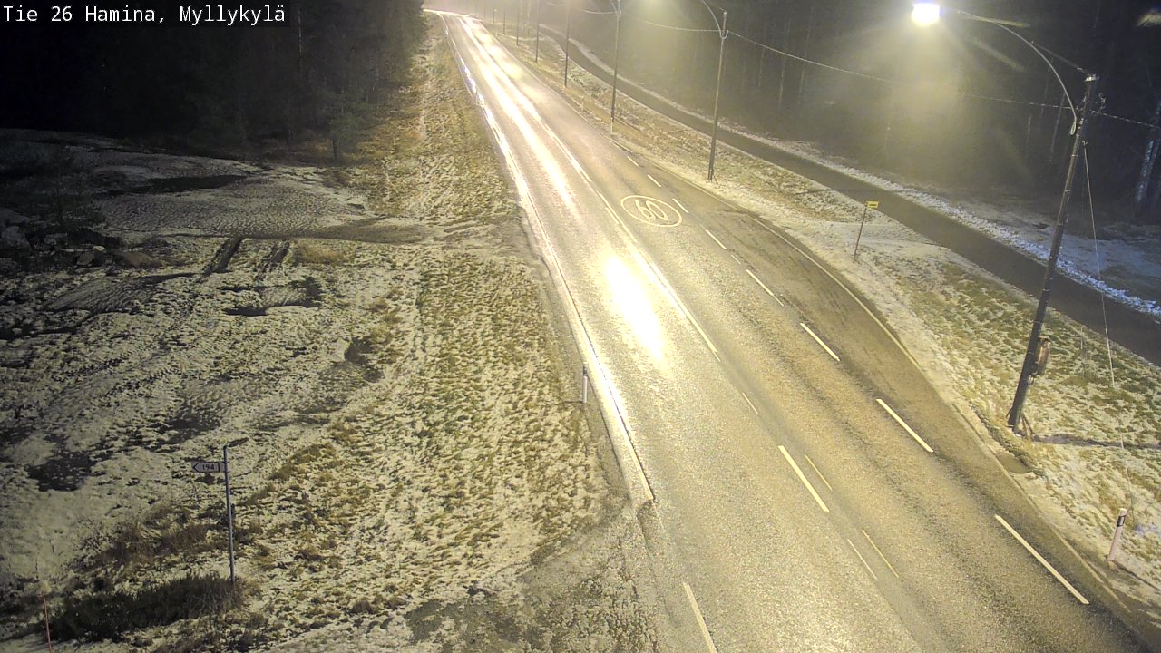 Weather Camera Image Väg 26 Hamina, Myllykylä, Hamina, Kymenlaakso