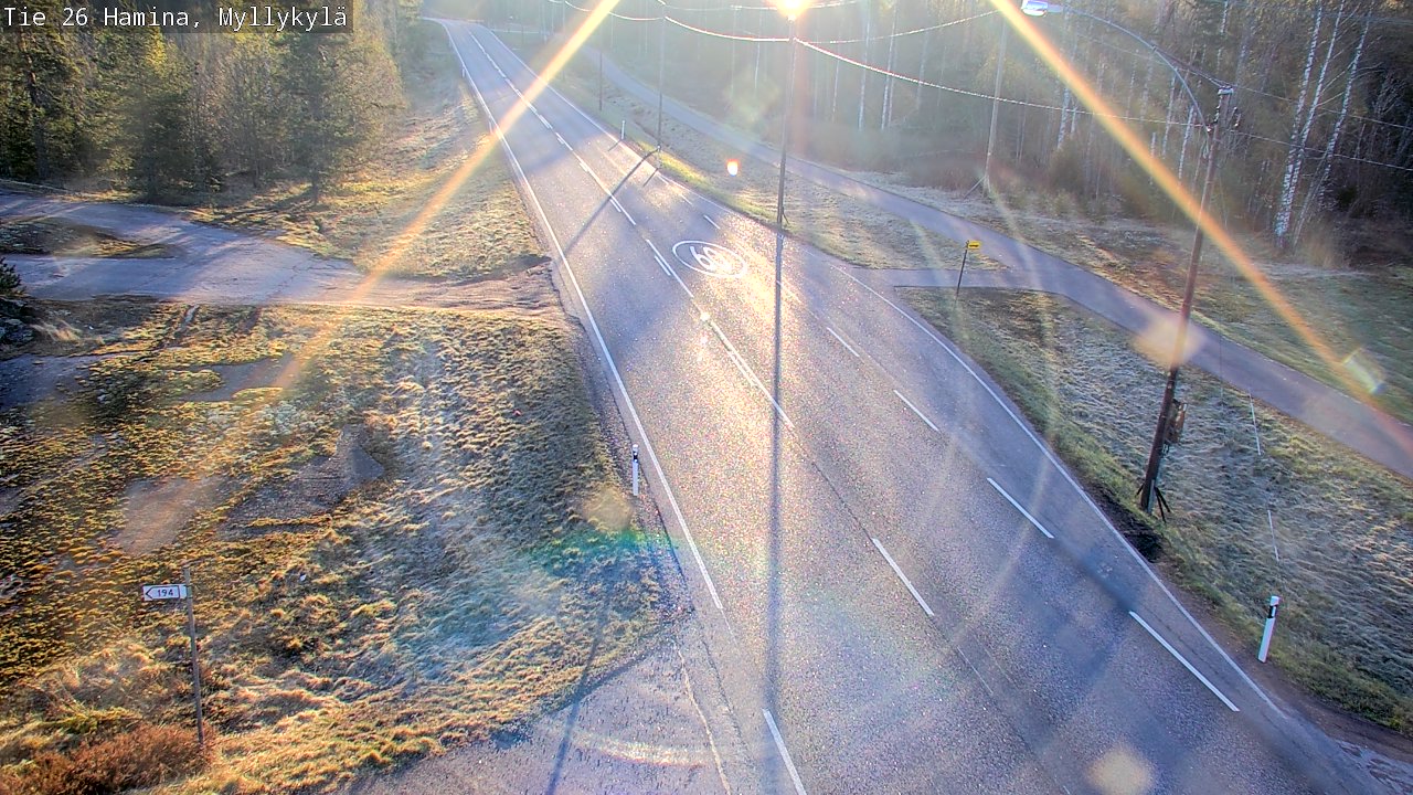 Weather Camera Image Väg 26 Hamina, Myllykylä, Hamina, Kymenlaakso