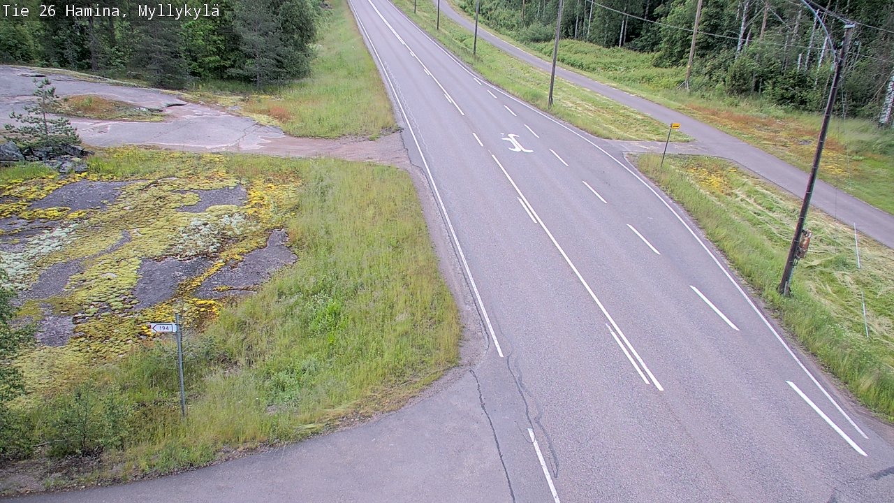 Weather Camera Image Road 26 Hamina, Myllykylä, Hamina, Kymenlaakso