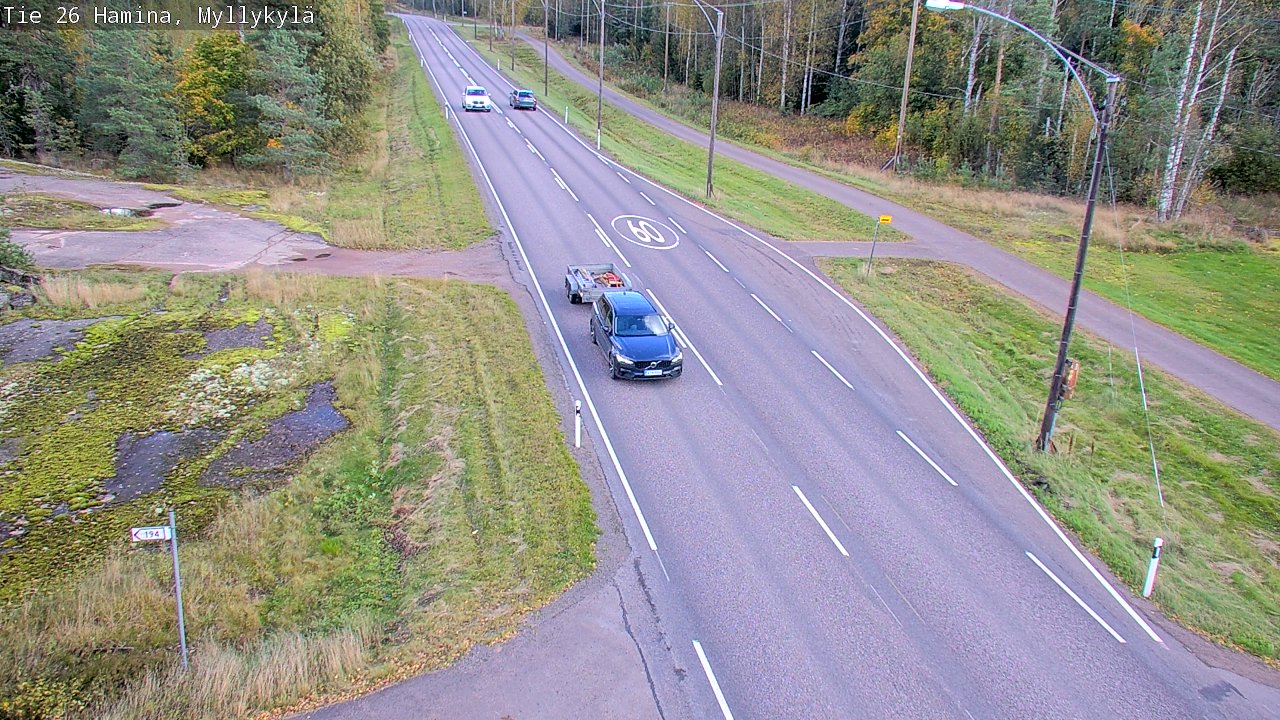 Weather Camera Image Road 26 Hamina, Myllykylä, Hamina, Kymenlaakso