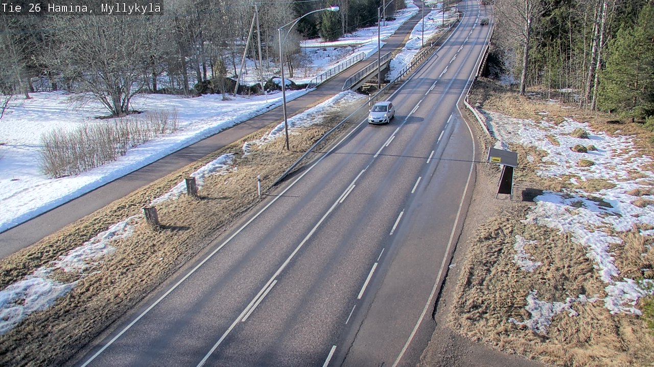 Weather Camera Image Väg 26 Hamina, Myllykylä, Hamina, Kymenlaakso