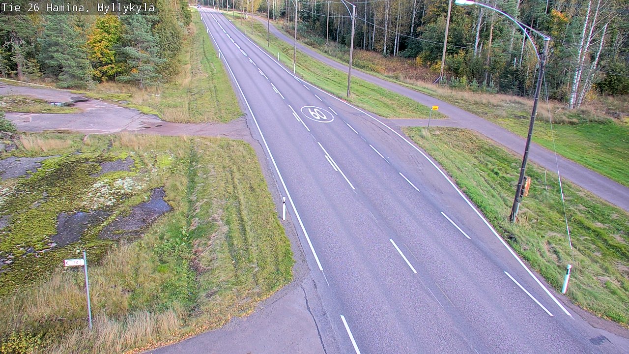 Weather Camera Image Road 26 Hamina, Myllykylä, Hamina, Kymenlaakso