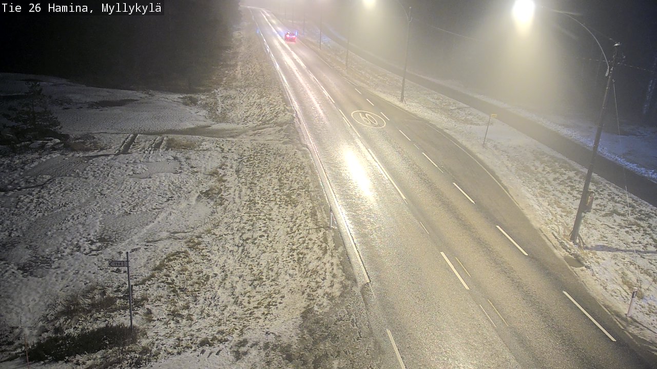 Weather Camera Image Väg 26 Hamina, Myllykylä, Hamina, Kymenlaakso