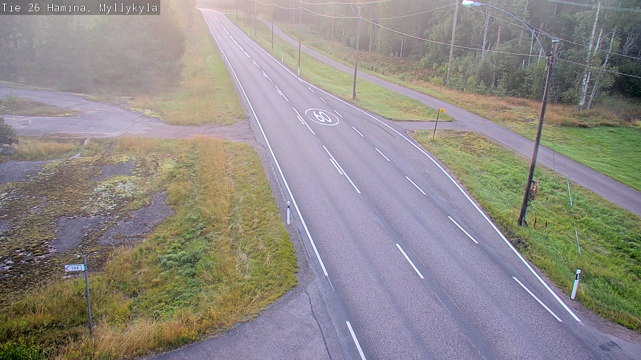 Kelikamerat Kuva Tie 26 Hamina, Myllykylä, Hamina, Kymenlaakso