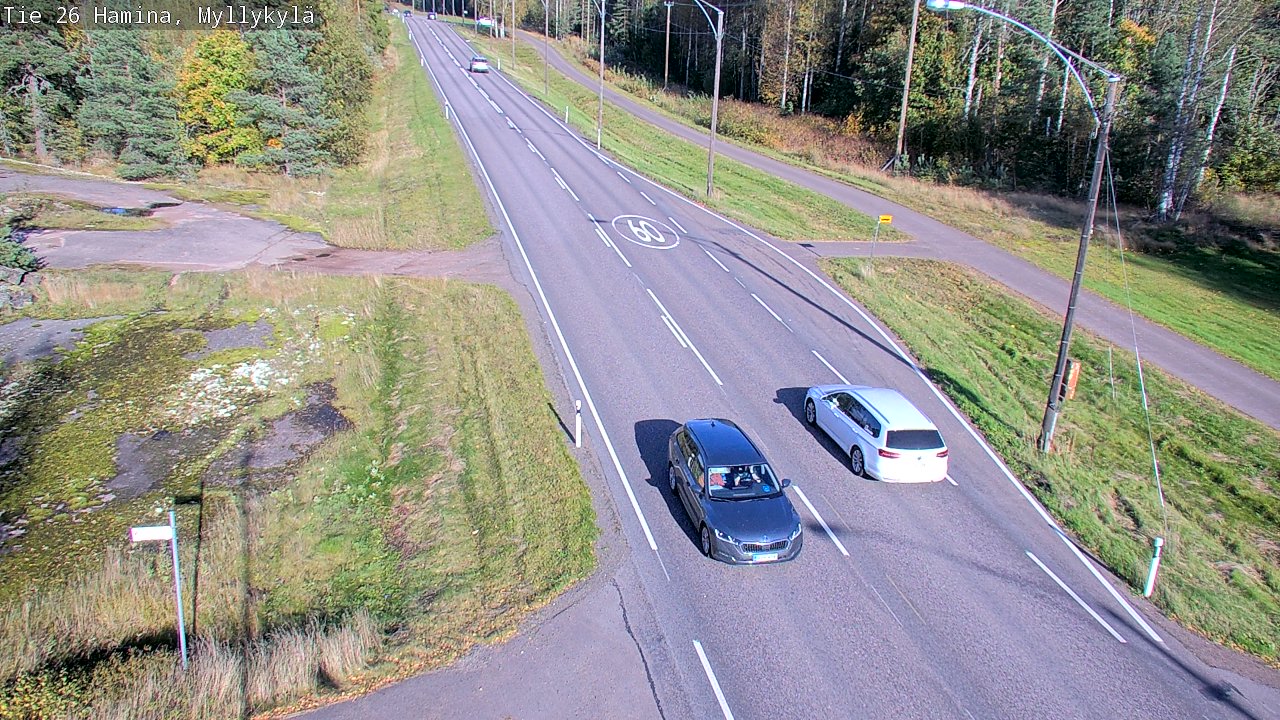 Weather Camera Image Road 26 Hamina, Myllykylä, Hamina, Kymenlaakso