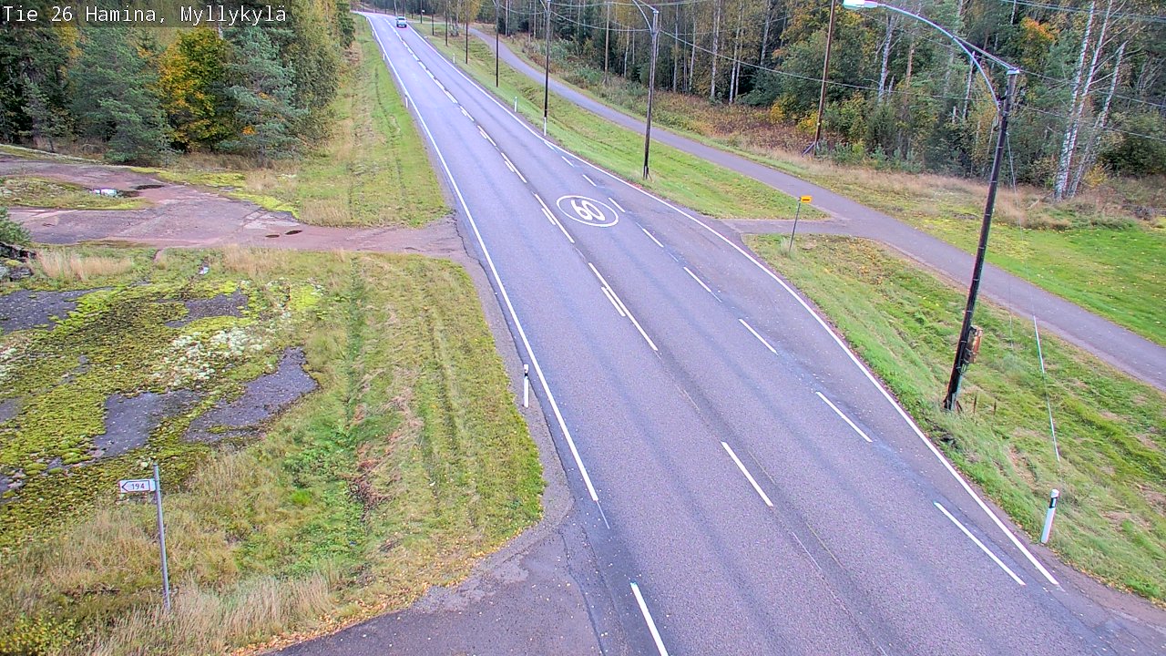 Weather Camera Image Road 26 Hamina, Myllykylä, Hamina, Kymenlaakso