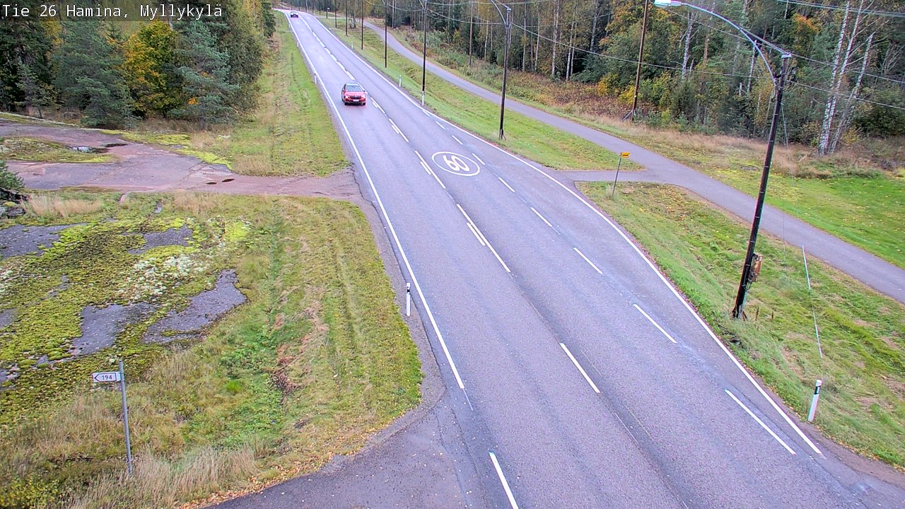 Weather Camera Image Road 26 Hamina, Myllykylä, Hamina, Kymenlaakso