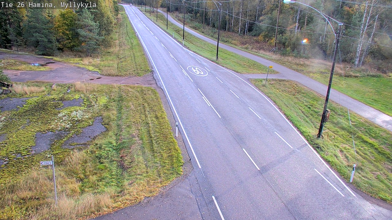 Weather Camera Image Road 26 Hamina, Myllykylä, Hamina, Kymenlaakso