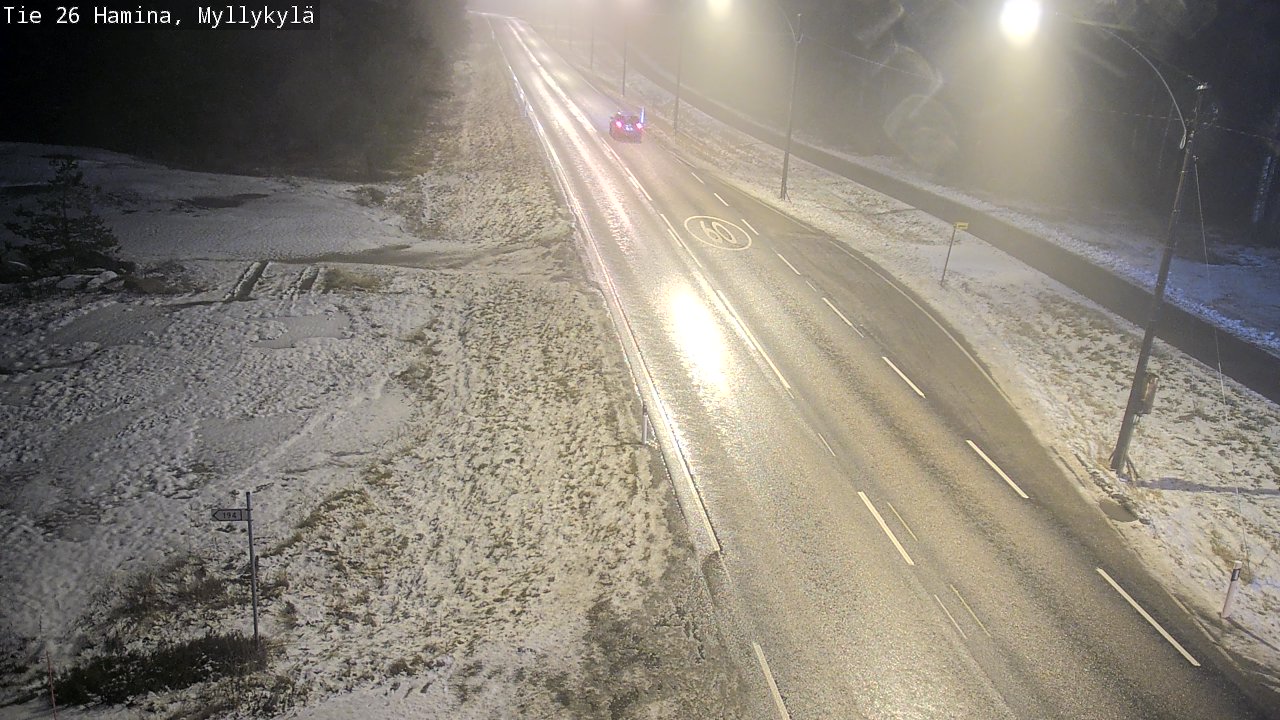 Weather Camera Image Väg 26 Hamina, Myllykylä, Hamina, Kymenlaakso