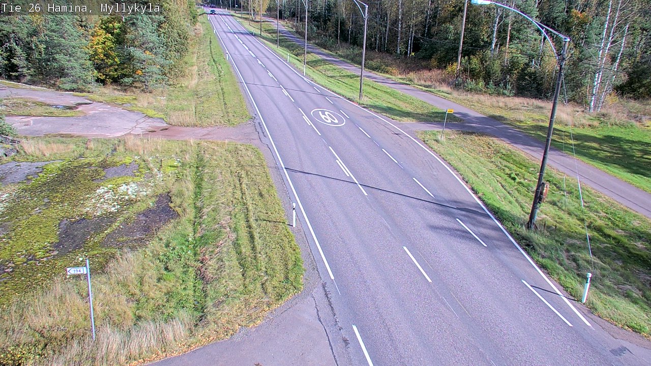Weather Camera Image Road 26 Hamina, Myllykylä, Hamina, Kymenlaakso