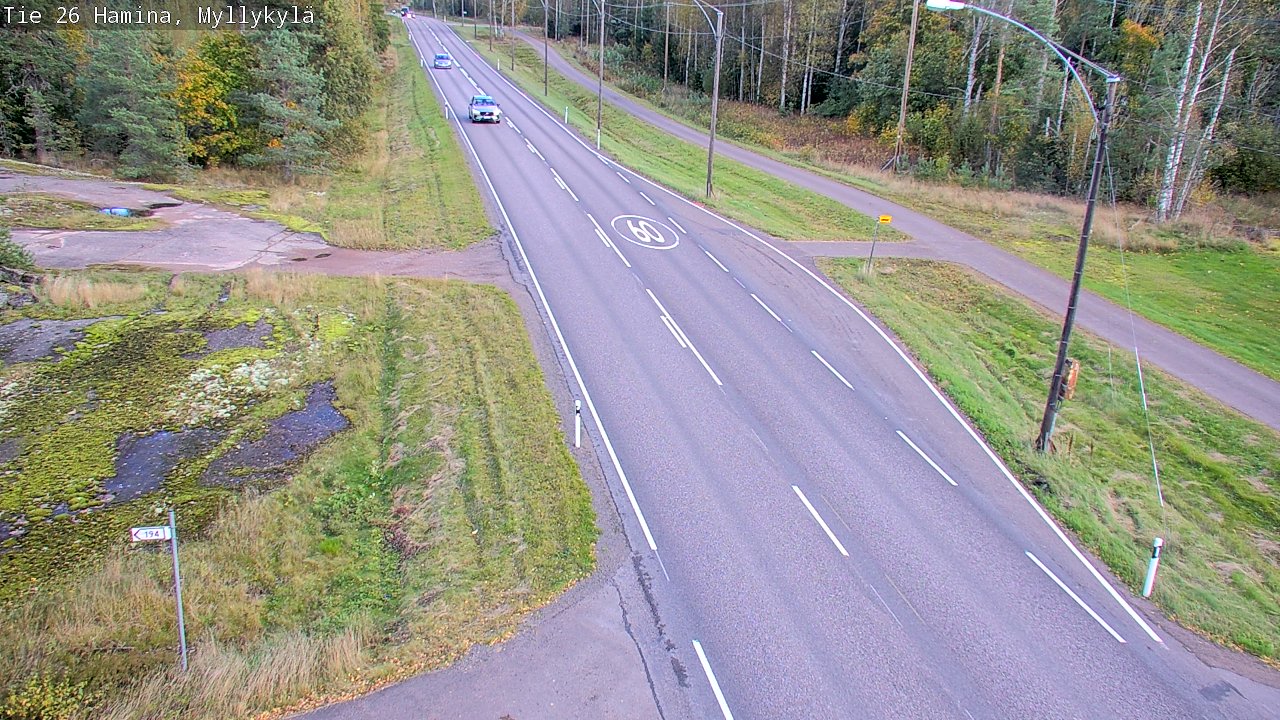 Weather Camera Image Road 26 Hamina, Myllykylä, Hamina, Kymenlaakso
