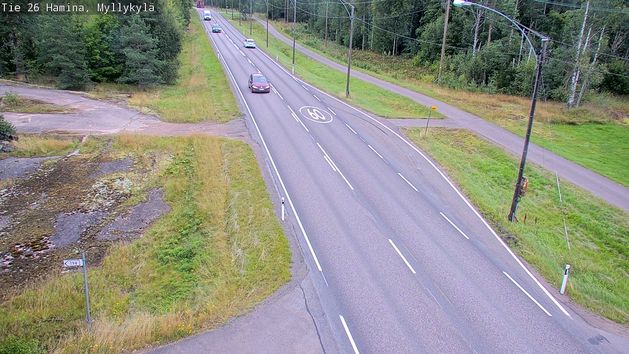 Kelikamerat Kuva Tie 26 Hamina, Myllykylä, Hamina, Kymenlaakso