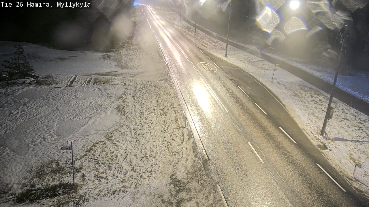 Weather Camera Image Väg 26 Hamina, Myllykylä, Hamina, Kymenlaakso