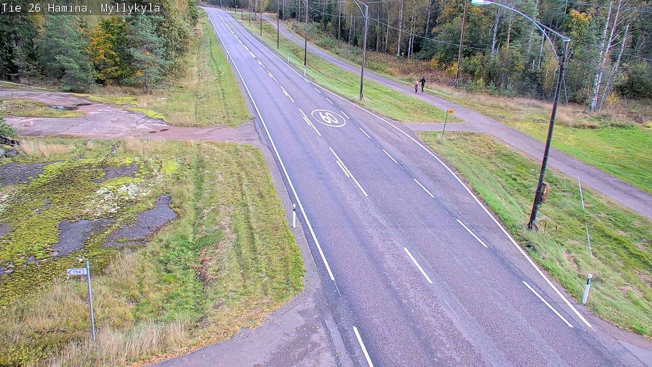 Weather Camera Image Road 26 Hamina, Myllykylä, Hamina, Kymenlaakso