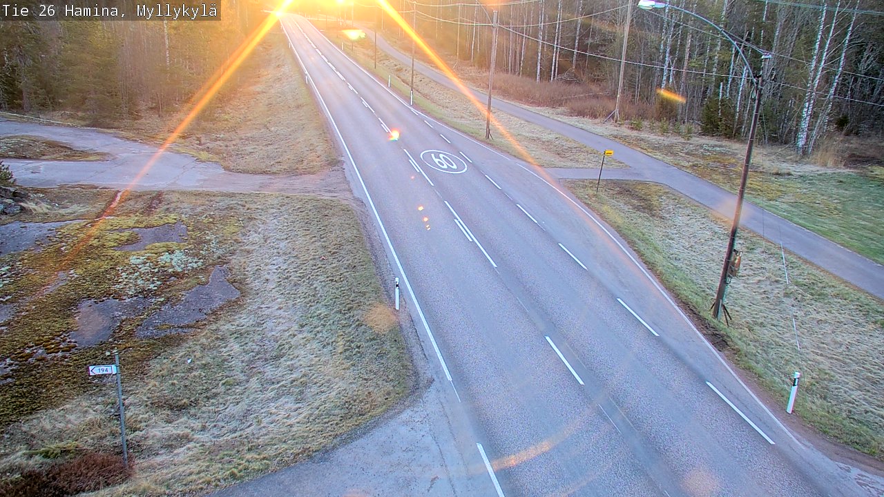 Weather Camera Image Väg 26 Hamina, Myllykylä, Hamina, Kymenlaakso