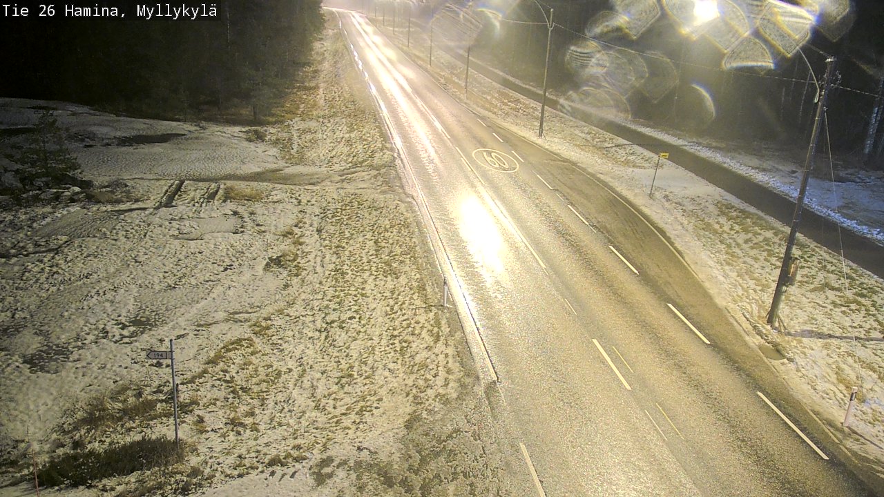 Weather Camera Image Väg 26 Hamina, Myllykylä, Hamina, Kymenlaakso