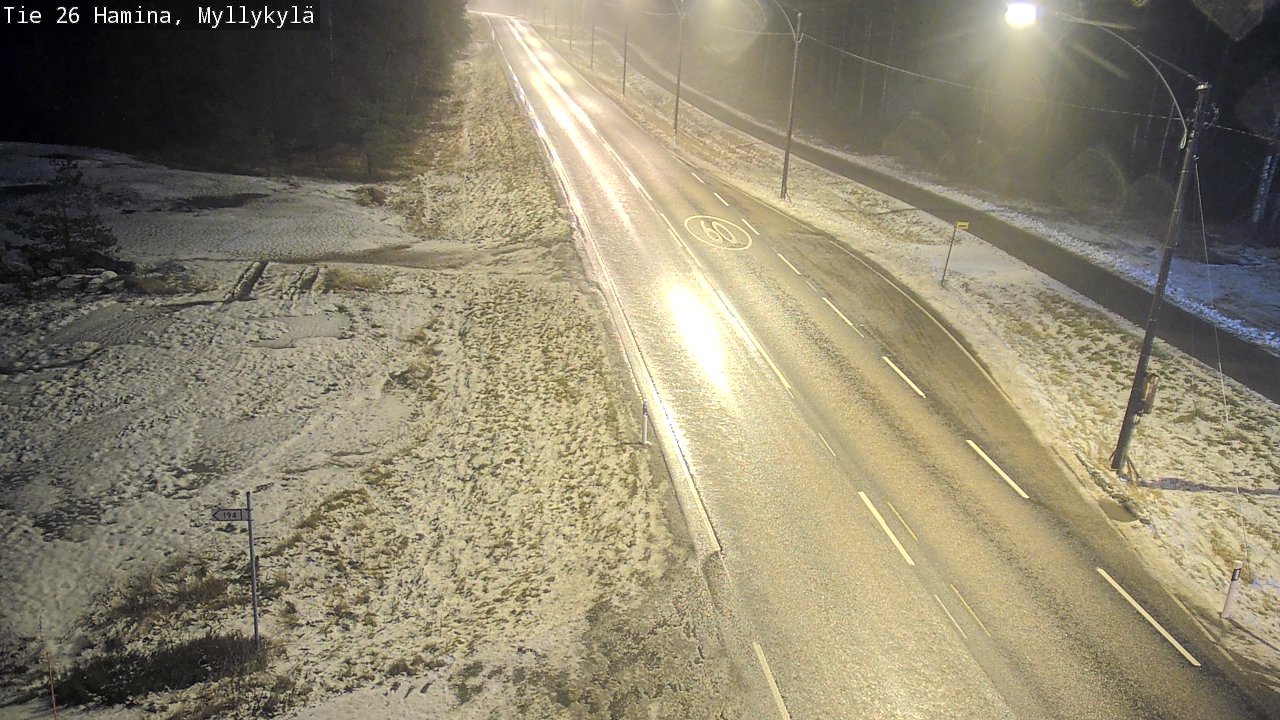 Weather Camera Image Väg 26 Hamina, Myllykylä, Hamina, Kymenlaakso