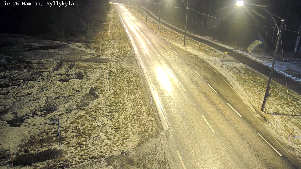 Weather Camera Image Väg 26 Hamina, Myllykylä, Hamina, Kymenlaakso