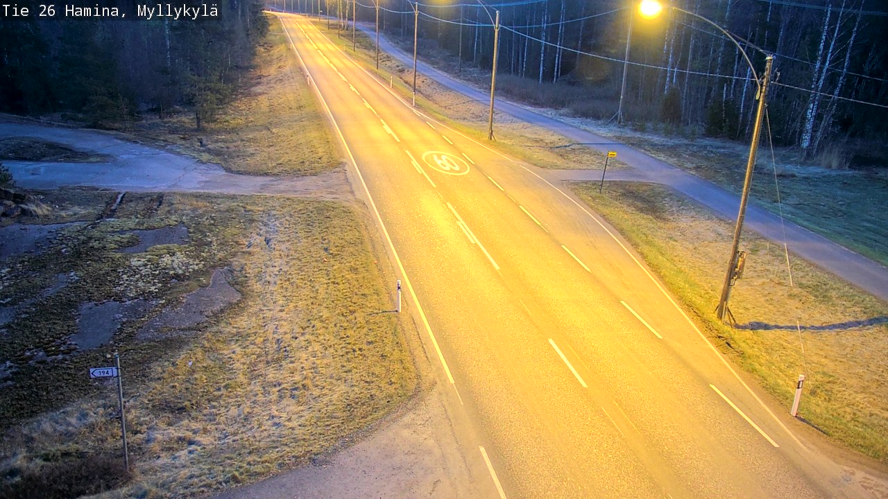 Weather Camera Image Road 26 Hamina, Myllykylä, Hamina, Kymenlaakso