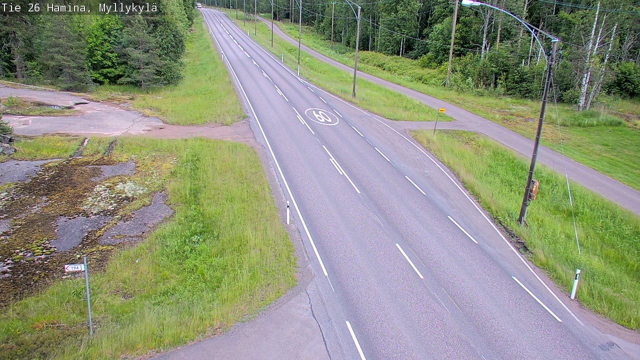 Kelikamerat Kuva Tie 26 Hamina, Myllykylä, Hamina, Kymenlaakso