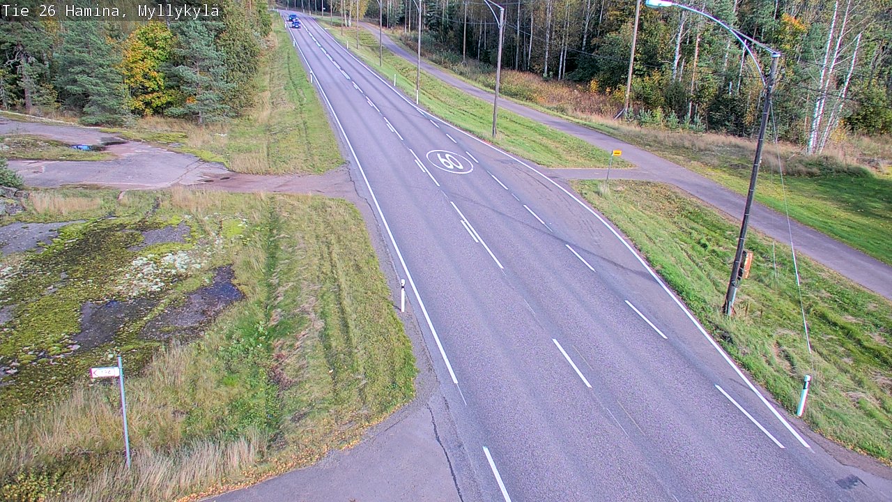 Weather Camera Image Road 26 Hamina, Myllykylä, Hamina, Kymenlaakso