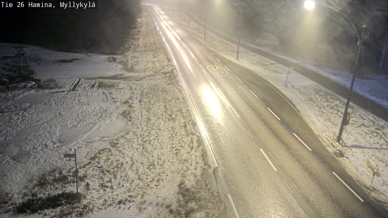 Weather Camera Image Väg 26 Hamina, Myllykylä, Hamina, Kymenlaakso