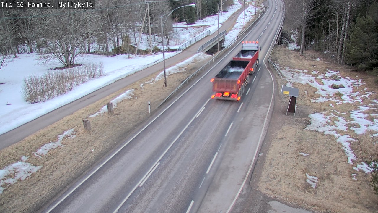 Weather Camera Image Road 26 Hamina, Myllykylä, Hamina, Kymenlaakso