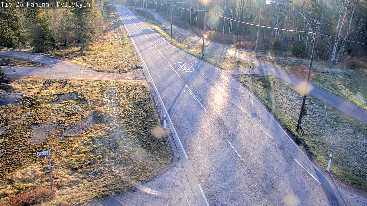 Weather Camera Image Väg 26 Hamina, Myllykylä, Hamina, Kymenlaakso