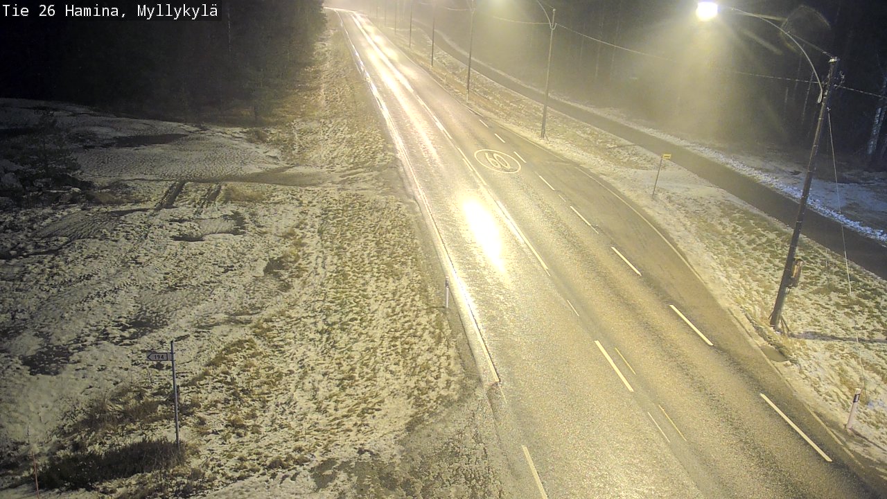 Weather Camera Image Väg 26 Hamina, Myllykylä, Hamina, Kymenlaakso