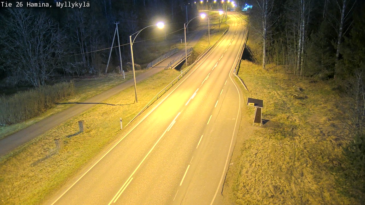 Weather Camera Image Väg 26 Hamina, Myllykylä, Hamina, Kymenlaakso