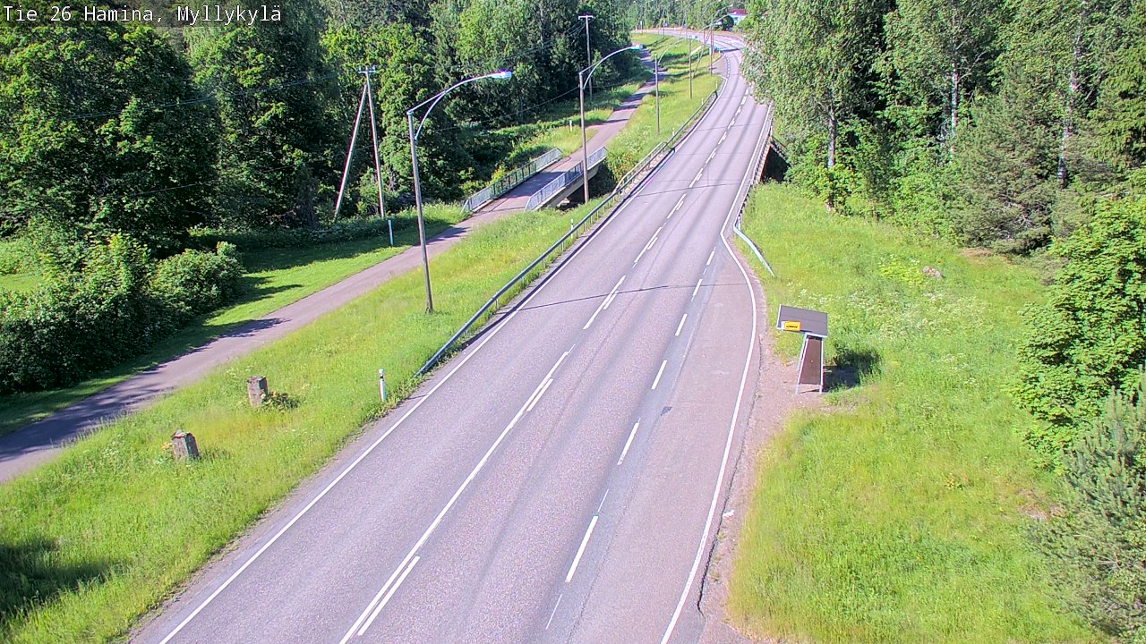 Weather Camera Image Väg 26 Hamina, Myllykylä, Hamina, Kymenlaakso