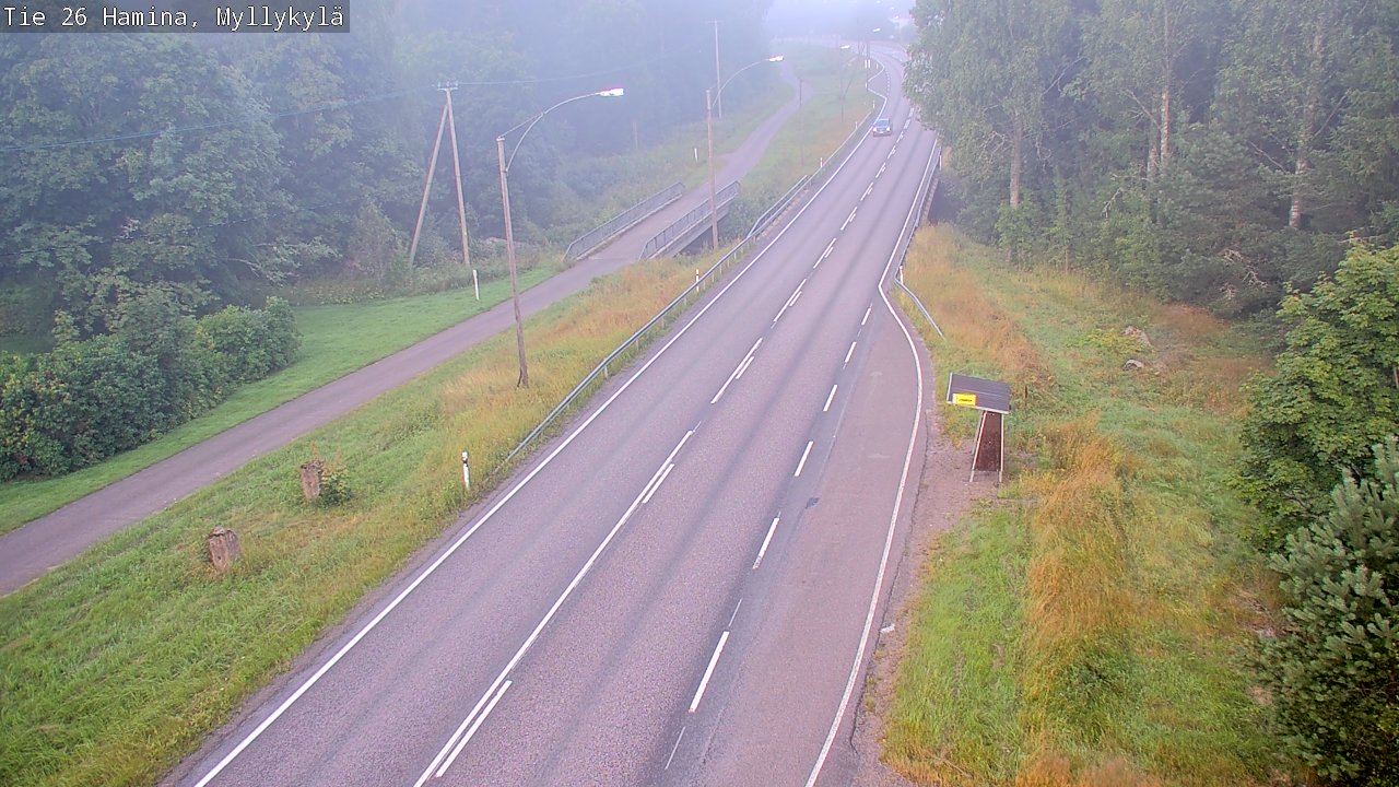 Weather Camera Image Väg 26 Hamina, Myllykylä, Hamina, Kymenlaakso