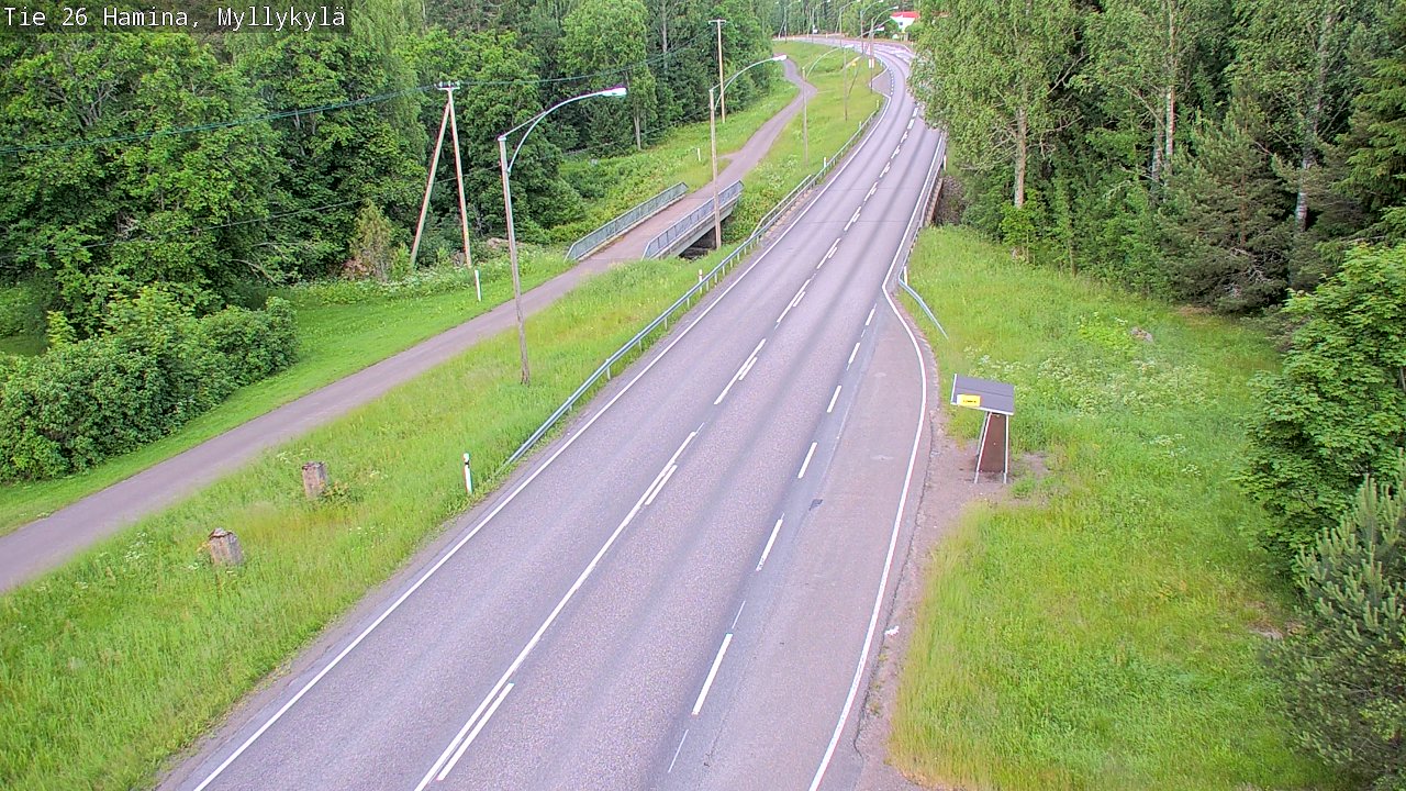 Weather Camera Image Väg 26 Hamina, Myllykylä, Hamina, Kymenlaakso