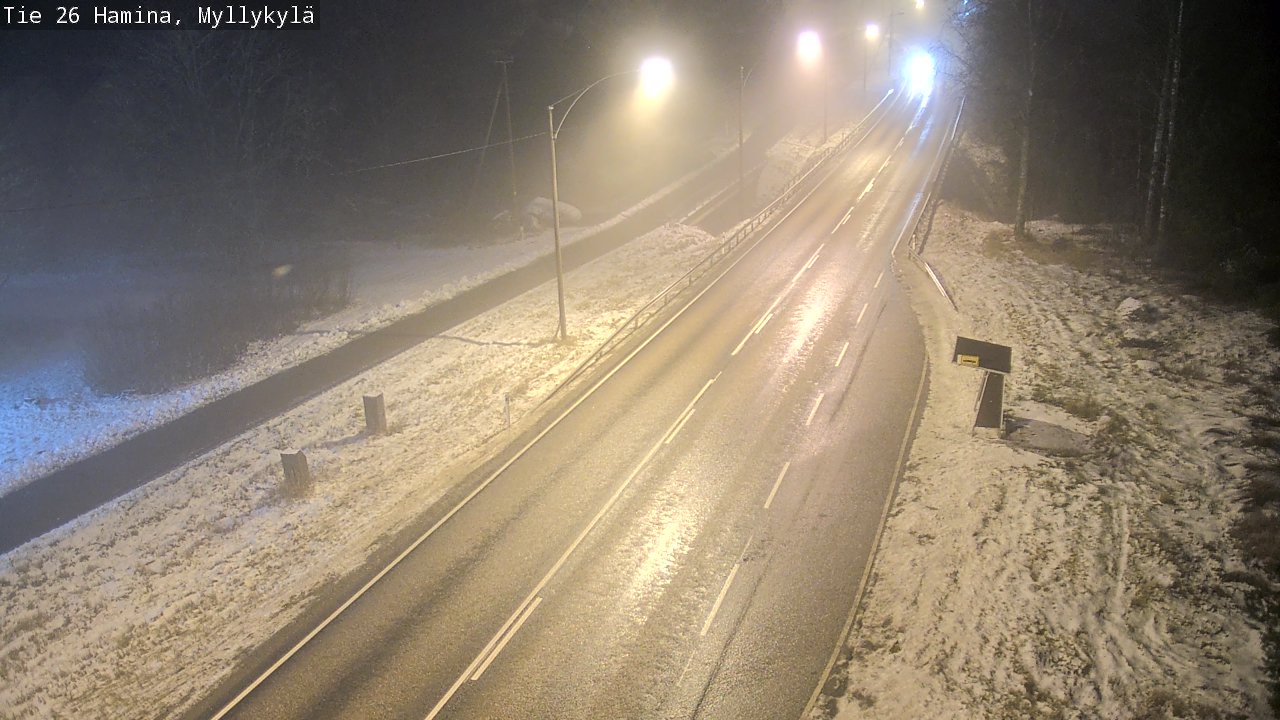 Weather Camera Image Väg 26 Hamina, Myllykylä, Hamina, Kymenlaakso