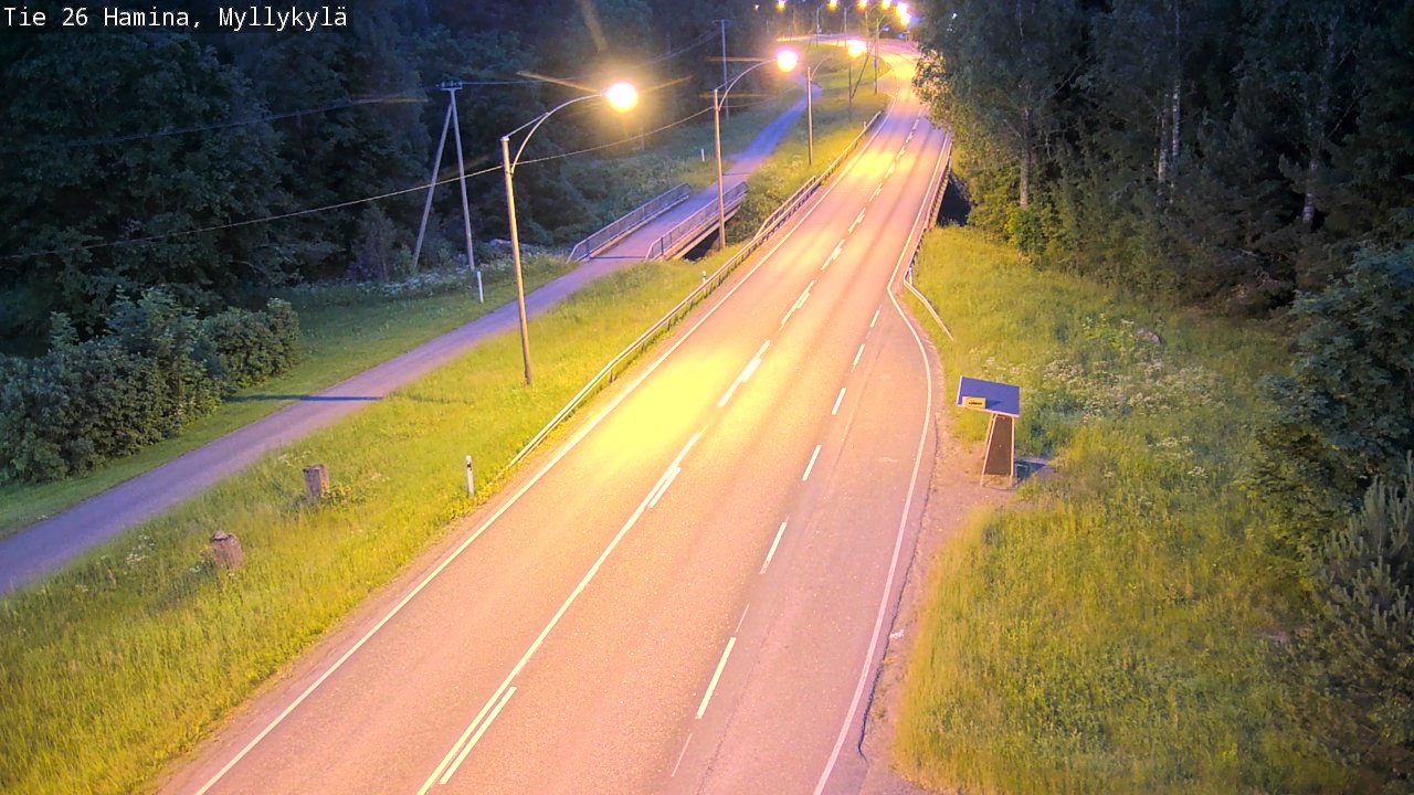 Weather Camera Image Väg 26 Hamina, Myllykylä, Hamina, Kymenlaakso