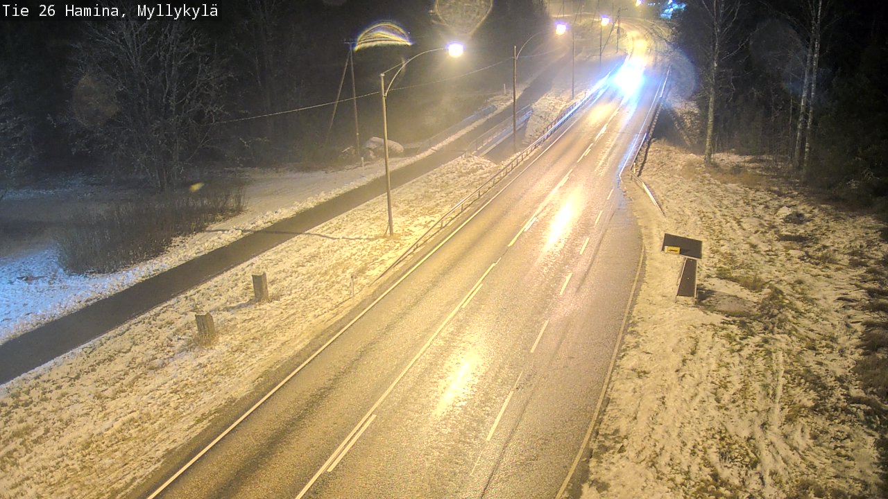Weather Camera Image Väg 26 Hamina, Myllykylä, Hamina, Kymenlaakso