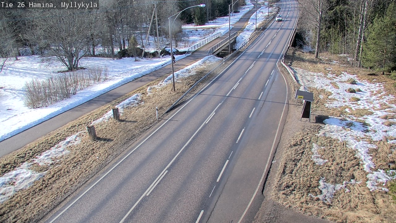 Weather Camera Image Väg 26 Hamina, Myllykylä, Hamina, Kymenlaakso