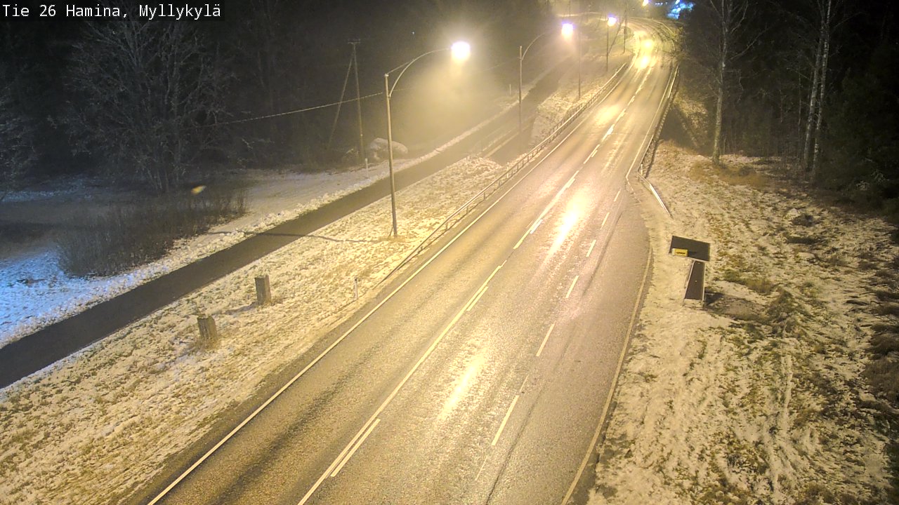 Weather Camera Image Väg 26 Hamina, Myllykylä, Hamina, Kymenlaakso